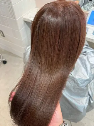 ロング ガレリアエレガンテ　サカエテン所属・田中俊　縮毛矯正 髪質改善のヘアスタイル