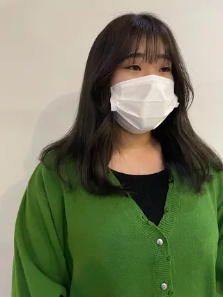 セミロング カラー silo所属・silo MOKA 顔周りカット🦦のヘアスタイル