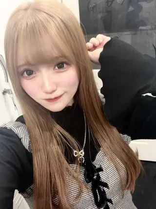 ロング カラー ♱地雷カラー♱ウルフ ♱ 藍衣 ♱のヘアスタイル