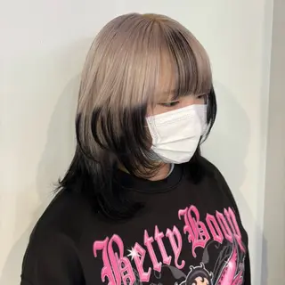 セミロング カラー Ren. 🦋デザインカラーのヘアスタイル