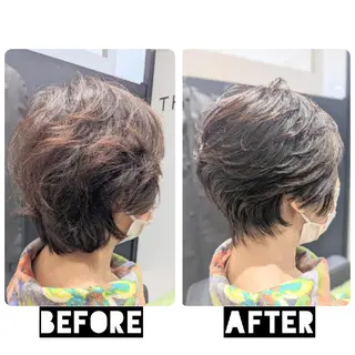 ショート カラー パーマ ヘアアレンジ 心斎橋難波本店　店長 THE ECT 中尾のヘアスタイル