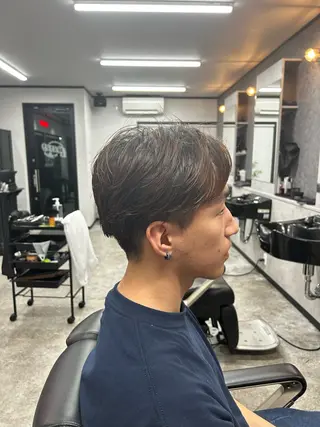 ミディアム メンズ メンズカット/ メンズパーマ/佐藤のヘアスタイル