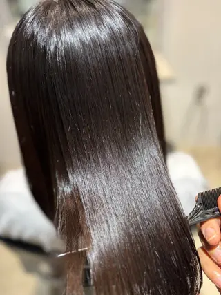 セミロング 艶髪酸性ストレート /髪質改善/寺田警二のヘアスタイル