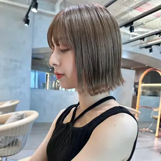 ミディアム ボブ/くびれボブ/ 髪質改善/Ru-kaのヘアスタイル