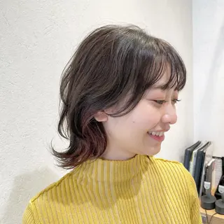 ショート カラー 似合わせ レイヤー須川のヘアスタイル