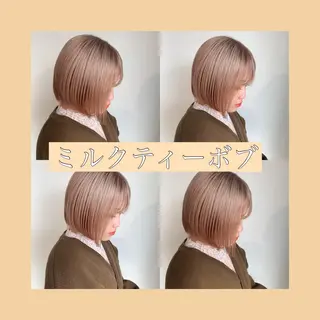 ショート カラー ✨艶ブリーチカラー ✨四ノ宮裕己のヘアスタイル