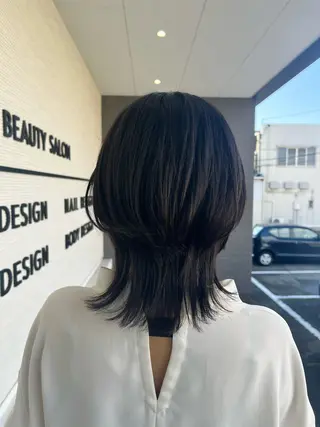 セミロング レイヤー/ウルフ/ ボブ/ショート/屋敷のヘアスタイル