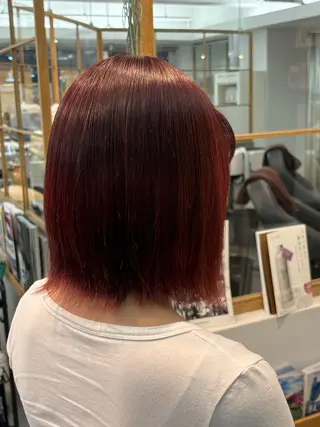 ミディアム カラー 箕輪 愛瑚のヘアスタイル