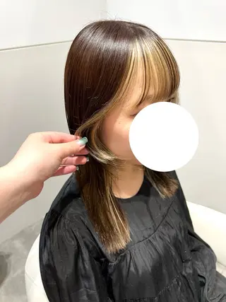 ミディアム カラー オタク美容師💟 チバコナツのヘアスタイル