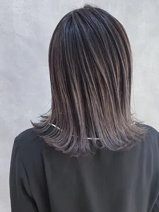ミディアム カラー MOU namba ムウナンバのヘアスタイル