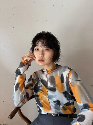 ショート パーマ Hank.所属・竹下 浩一のヘアスタイル