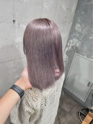 ミディアム カラー ベージュカラー💖 やすひろのヘアスタイル