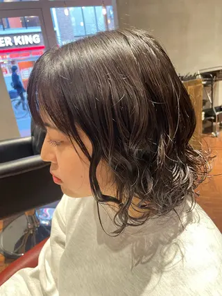 ミディアム パーマ ◇おの あすか◇のヘアスタイル