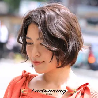 パーマ Endearing 銀座/レイヤーカットのヘアスタイル
