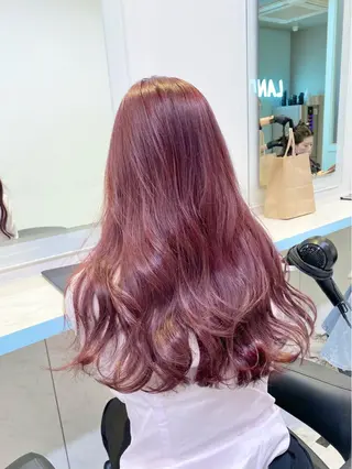 ロング カラー 🎀🫧透明感 ピンクラベンダー💟のヘアスタイル
