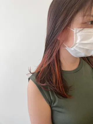 セミロング カラー ヘアアレンジ a-o横浜所属・色落ちまでキレイに！ ！女性サロンのヘアスタイル