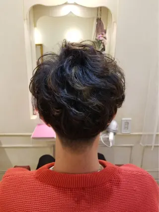 ショート カラー パーマ メンズ プラーチェ 相模大野店所属・plaatje 義見のヘアスタイル