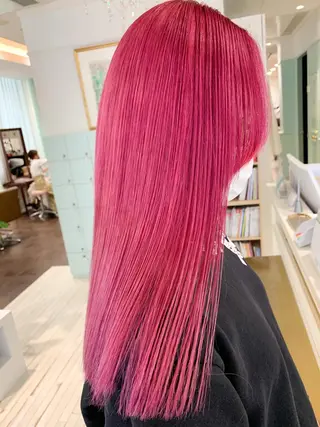 セミロング 🍀ケアブリーチ カラー🍀坂井のヘアスタイル