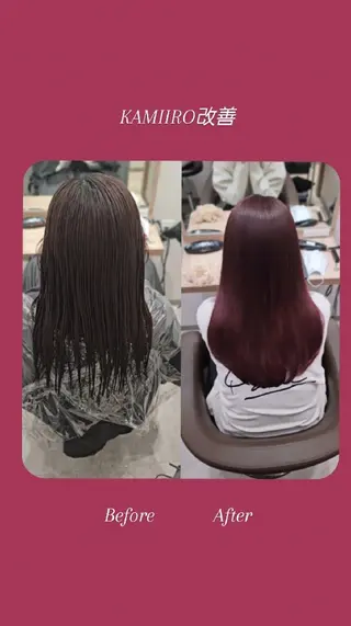 セミロング カラー サロウィン　神戸三宮店所属・三宮No.1ブリーチ 無しカラー/杉山太貴のヘアスタイル