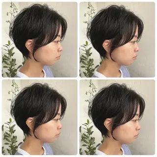 ショート カラー 京都大人女性ショート 徒歩1分/秋山のヘアスタイル