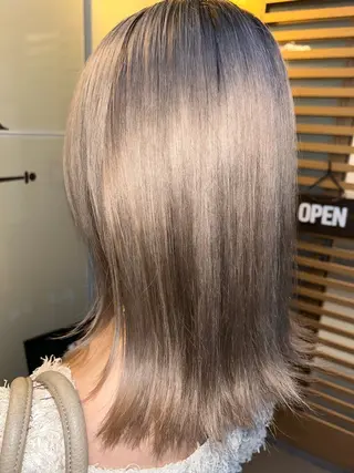 セミロング カラー ✨傷ませないカラー✨ Ryuのヘアスタイル