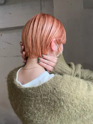 ショート カラー 暖色カラー/ブリーチ /かしむらゆうかのヘアスタイル