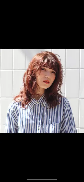 ミディアム ミニボブ/カット モデル/渋谷/ 宍戸のヘアスタイル