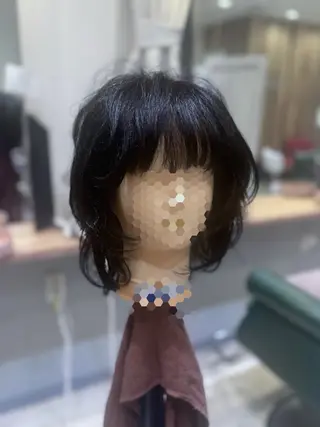 ミディアム laffin❁ななみ /パーマスタイルのヘアスタイル