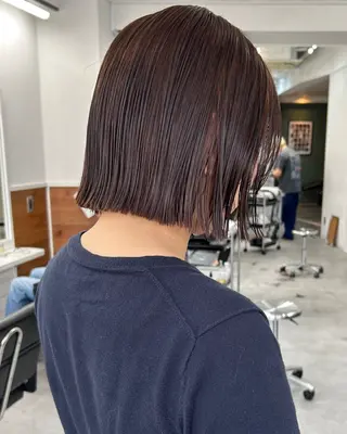 ミディアム カラー レイヤーボブ/ 艶カラー/サナ🌼のヘアスタイル