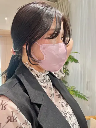 セミロング カラー ヘアアレンジ トレンドlayer cut💐mihoのヘアスタイル