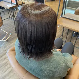 ミディアム カラー 松本 玲菜のヘアスタイル