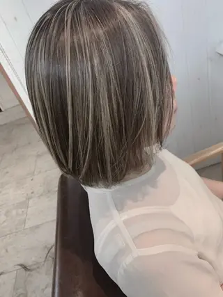 ミディアム ✨ハイトーン✨艶髪 ✨髪質改善✨和田のヘアスタイル