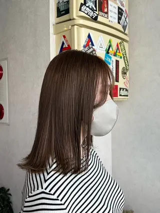 セミロング the OSCAR所属・韓国ヘアスタイリスト Harukaのヘアスタイル