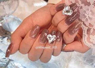 ネイル 23時まで❤︎韓国、 ワンホンネイルのネイルデザイン