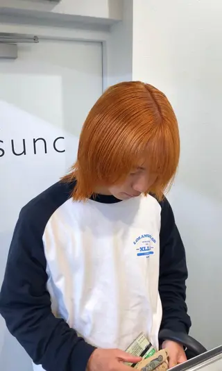 ショート カラー メンズ sunc所属・梅田l大人韓国ヘア レイヤー×艶カラーのヘアスタイル