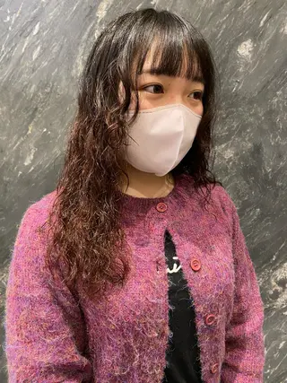 ロング パーマ パーマ、髪質改善 菊地美月のヘアスタイル
