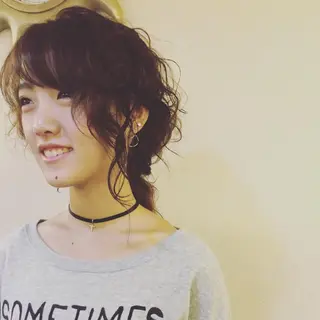 ロング カラー パーマ DiMPlE  ディンプル所属・🌸スタイリスト 山浦美恵のヘアスタイル