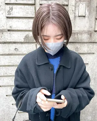 ショート カラー 👩🏻ボブ/ 髪質改善ダブルカラーのヘアスタイル