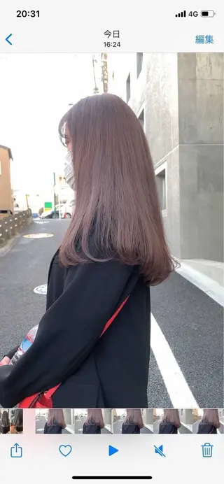 ロング カラー mei｜顔まわり ×透明感カラーのヘアスタイル