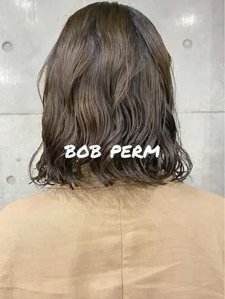 パーマ ボブパーマコテ巻き風 パーマNo1深江秀平のヘアスタイル