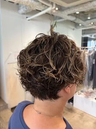 ショート パーマ ANY/須田 麻人/ハードパーマのヘアスタイル