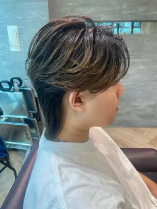 メンズ メンズ特化/フェザー /パーマ/伊勢元のヘアスタイル