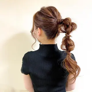 ロング ヘアアレンジ 竹野 実優のヘアスタイル