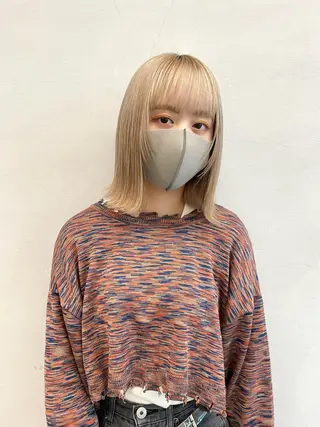 ショート カラー 🩷ハイトーン透明感 レイヤー🩷ユリカのヘアスタイル