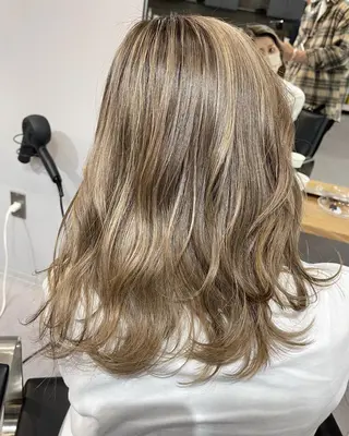 セミロング カラー Reb_keiji 👑小倉圭司のヘアスタイル