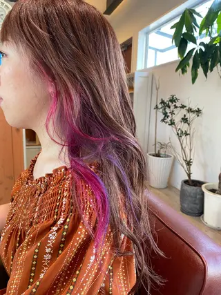 ロング カラー 金沢市/美容師/ 岡島由希美のマツエク・マツパデザイン