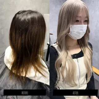 セミロング カラー プルエクステ/透明感 カラー✨KAZUKIのヘアスタイル