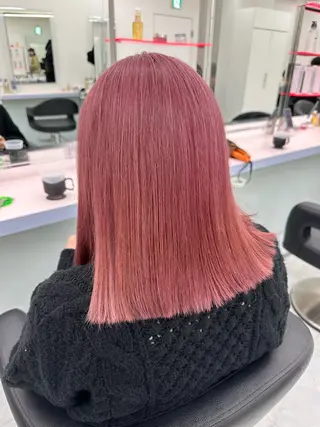 ミディアム カラー パーマ ヘアアレンジ 🤍透明感カラー🤍 似合わせ🤍AINEのヘアスタイル