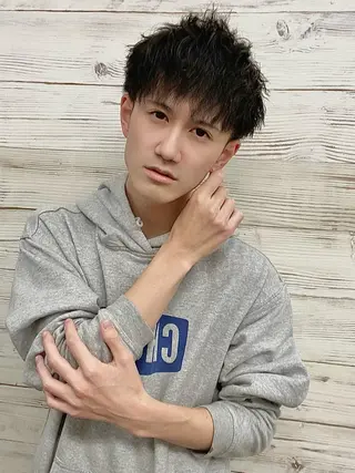 ショート カラー パーマ メンズ LAVENDIA Azabu所属・LAVENDIA 初音のヘアスタイル