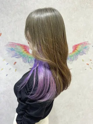 セミロング カラー 韓国ヘアー🦄ྀི オタク美容師🌈山本のヘアスタイル